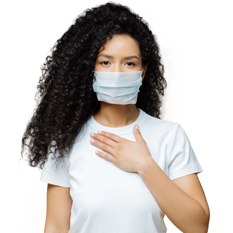 Personal Lab Testing Banner Advanced Respiratory Wearing a mask