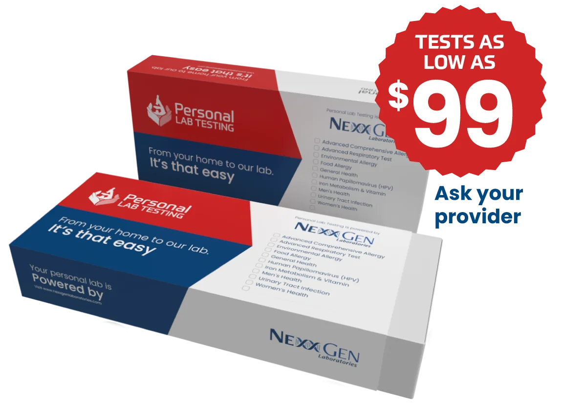 Personal Lab Tests as Low as 99